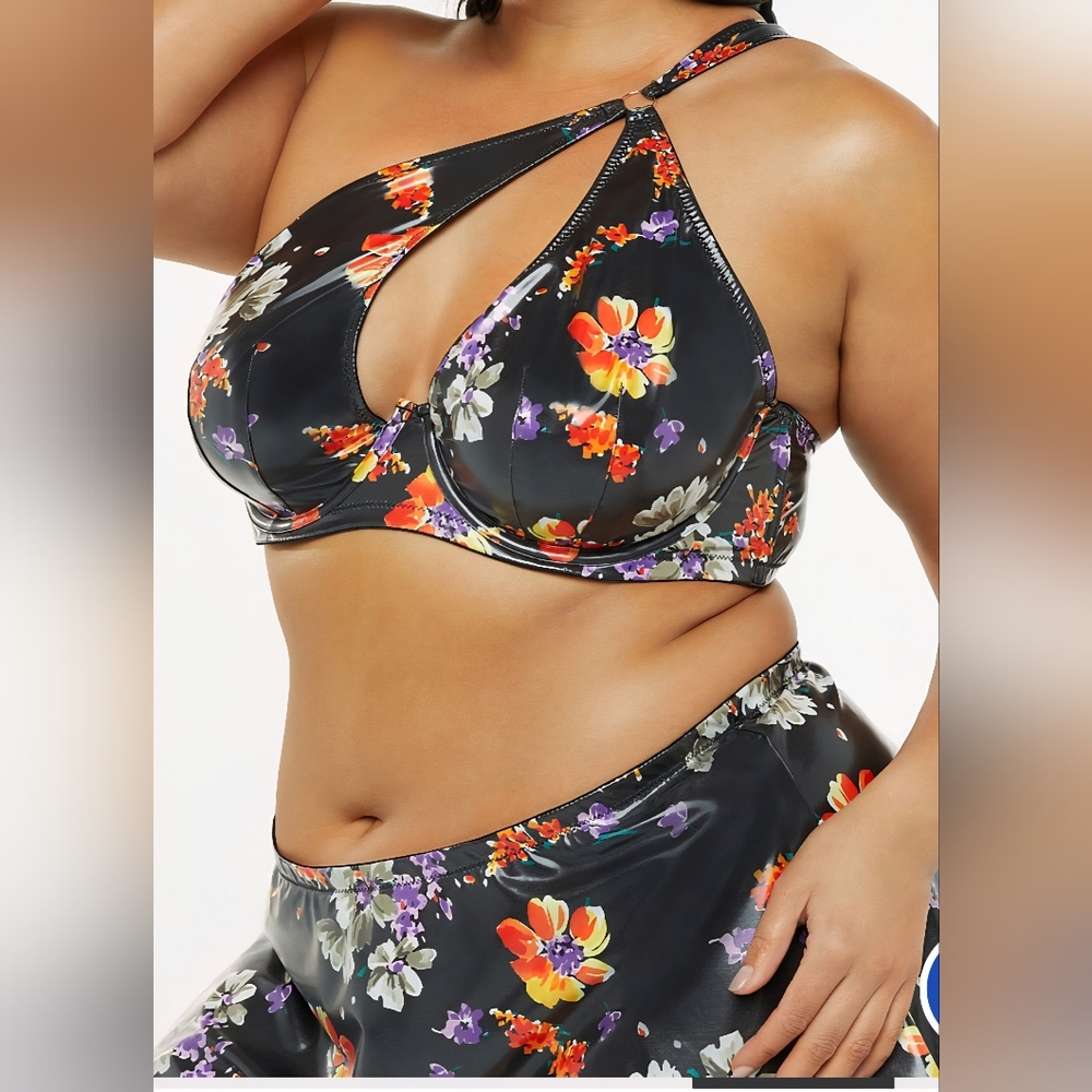 NWT Savage X Fenty Night Blooms Asymmetrical Fashion Bra, 34DD - Picture 4 of 4